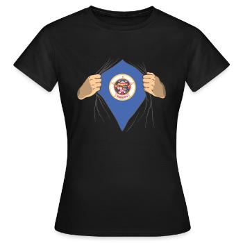 Fier cadeau de résident du Minnesota - T-shirt Femme - noir - Devant - AI Model Female 172 dark (172cm)