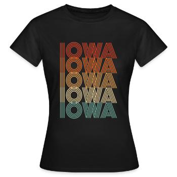 Iowa heimatstadt geschenk - Frauen T-Shirt - Schwarz - Vorne - AI Model Female 172 dark (172cm)