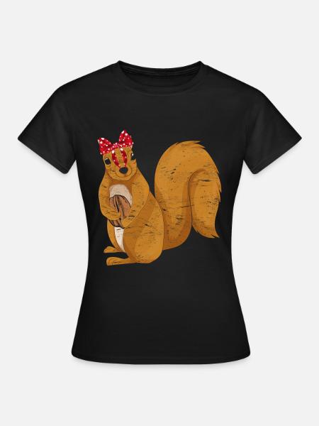 Eichhörnchen - Frauen T-Shirt - Schwarz