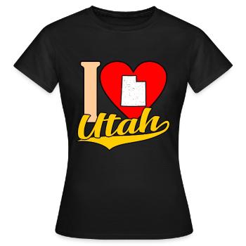 Ich Liebe Utah-geschenk - Frauen T-Shirt - Schwarz - Vorne - AI Model Female 172 dark (172cm)