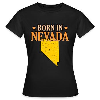 Cadeau né au Nevada - T-shirt Femme - noir - Devant - AI Model Female 172 dark (172cm)