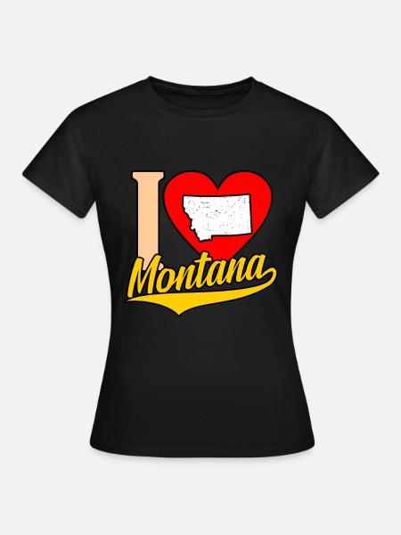 Herz montana geschenk - Frauen T-Shirt - Schwarz