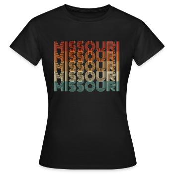 Cadeau de résident du Missouri - T-shirt Femme - noir - Devant - AI Model Female 172 dark (172cm)
