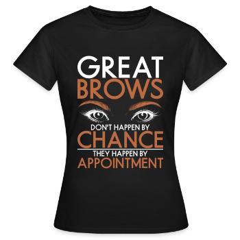 Augenbrauen Kosmetikerin Geschenk Brow Artist - Frauen T-Shirt - Schwarz - Vorne - AI Model Female 172 dark (172cm)
