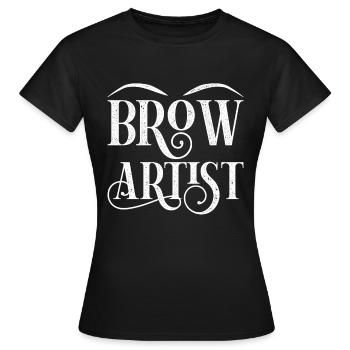 Sourcils Esthéticienne Cadeau Sourcils Artiste - T-shirt Femme - noir - Devant - AI Model Female 172 dark (172cm)