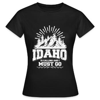 Idaho Berge Weinlese - Frauen T-Shirt - Schwarz - Vorne - AI Model Female 172 dark (172cm)