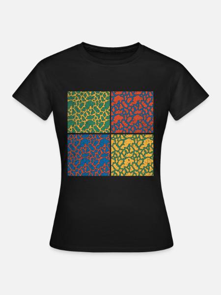 Kuhflecken Pop Art Kuh - Frauen T-Shirt - Schwarz
