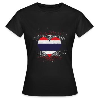Thailand - Frauen T-Shirt - Schwarz - Vorne - AI Model Female 172 dark (172cm)