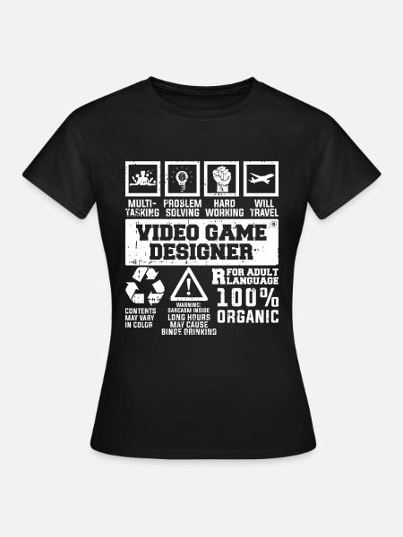 Video Game Designer - Frauen T-Shirt - Schwarz