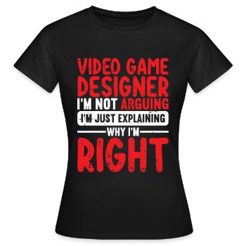 Video Game Designer - Frauen T-Shirt - Schwarz - Vorne - AI Model Female 172 dark (172cm)