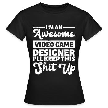 Video Game Designer - Frauen T-Shirt - Schwarz - Vorne - AI Model Female 172 dark (172cm)
