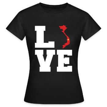 Vietnam - Frauen T-Shirt - Schwarz - Vorne - AI Model Female 172 dark (172cm)