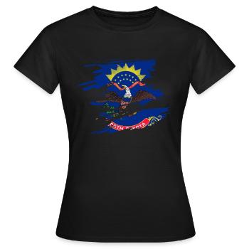 Don fier du Dakota du Nord - T-shirt Femme - noir - Devant - AI Model Female 172 dark (172cm)