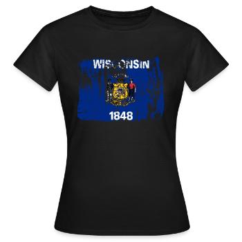Cadeau Beauty Of Wisconsin - T-shirt Femme - noir - Devant - AI Model Female 172 dark (172cm)