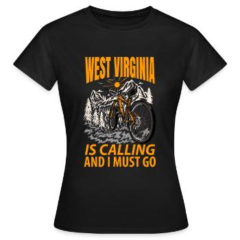 Reisendes West Virginia geschenk - Frauen T-Shirt - Schwarz - Vorne - AI Model Female 172 dark (172cm)