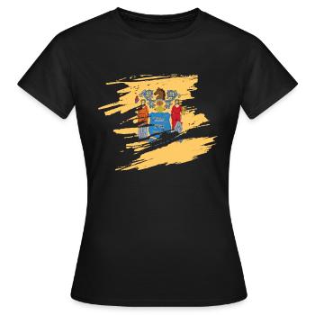 Cadeau de voyage dans le New Jersey - T-shirt Femme - noir - Devant - AI Model Female 172 dark (172cm)