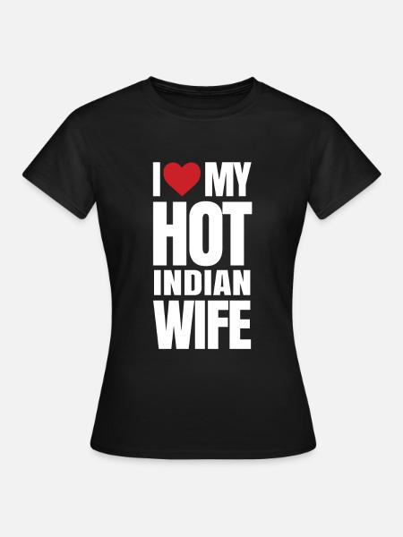 Indisches Ehefrauengeschenk - Frauen T-Shirt - Schwarz