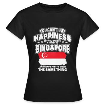 Singapur - Frauen T-Shirt - Schwarz - Vorne - AI Model Female 172 dark (172cm)
