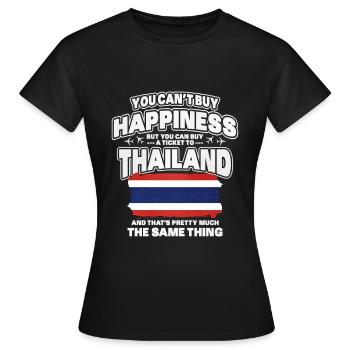 Thailand - Frauen T-Shirt - Schwarz - Vorne - AI Model Female 172 dark (172cm)