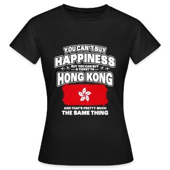 Hongkong - Frauen T-Shirt - Schwarz - Vorne - AI Model Female 172 dark (172cm)