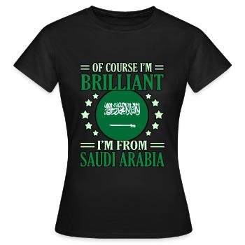 Saudi arabien - Frauen T-Shirt - Schwarz - Vorne - AI Model Female 172 dark (172cm)
