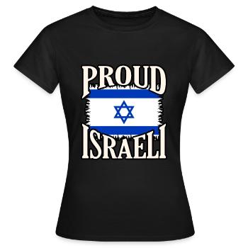 Israël - T-shirt Femme - noir - Devant - AI Model Female 172 dark (172cm)