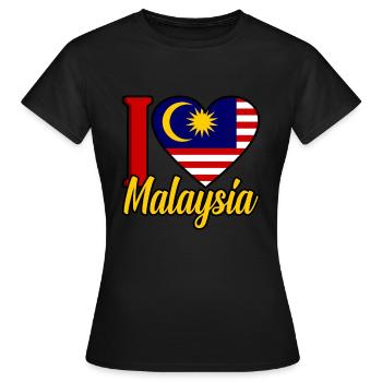 Malaisie - T-shirt Femme - noir - Devant - AI Model Female 172 dark (172cm)