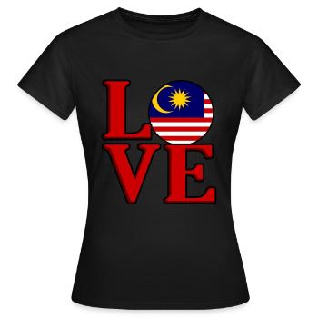 Malaisie - T-shirt Femme - noir - Devant - AI Model Female 172 dark (172cm)