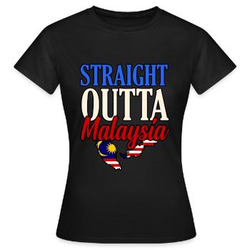 Malaisie - T-shirt Femme - noir - Devant - AI Model Female 172 dark (172cm)