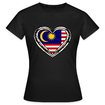 Malaisie - T-shirt Femme - noir - Devant - AI Model Female 172 dark (172cm)