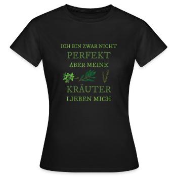 Herbes Herbes Sauvages Jardinier - T-shirt Femme - noir - Devant - AI Model Female 172 dark (172cm)
