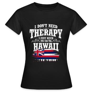 Hawaï - T-shirt Femme - noir - Devant - AI Model Female 172 dark (172cm)