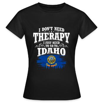 Idaho - T-shirt Femme - noir - Devant - AI Model Female 172 dark (172cm)