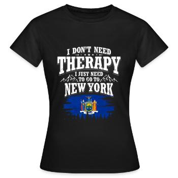 New York - T-shirt Femme - noir - Devant - AI Model Female 172 dark (172cm)