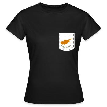 Chypre - T-shirt Femme - noir - Devant - AI Model Female 172 dark (172cm)