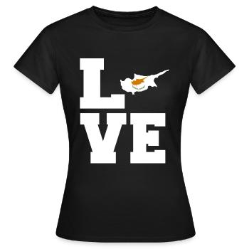 Chypre - T-shirt Femme - noir - Devant - AI Model Female 172 dark (172cm)