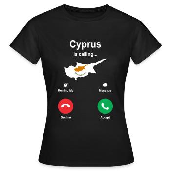 Chypre - T-shirt Femme - noir - Devant - AI Model Female 172 dark (172cm)
