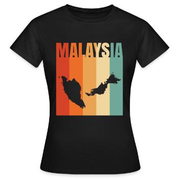 Malaisie - T-shirt Femme - noir - Devant - AI Model Female 172 dark (172cm)