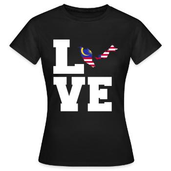 Malaisie - T-shirt Femme - noir - Devant - AI Model Female 172 dark (172cm)