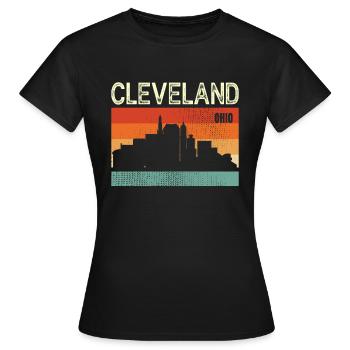 Cleveland Ohio - Frauen T-Shirt - Schwarz - Vorne - AI Model Female 172 dark (172cm)