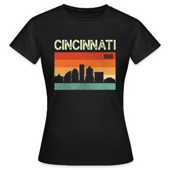 Cincinnati, Ohio - Frauen T-Shirt - Schwarz - Vorne - AI Model Female 172 dark (172cm)