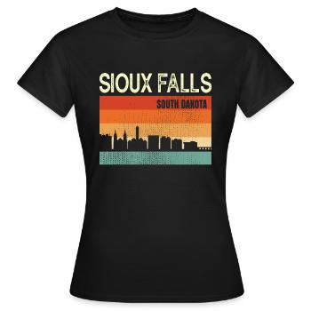 Sioux Falls Dakota du Sud - T-shirt Femme - noir - Devant - AI Model Female 172 dark (172cm)
