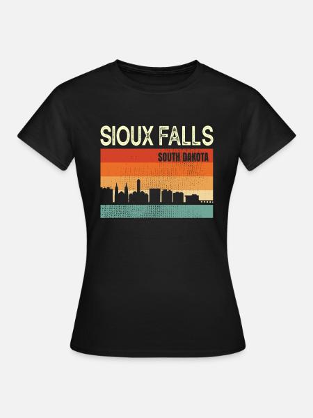 Sioux Falls Süd dakota - Frauen T-Shirt - Schwarz