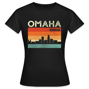 Omaha Nebraska - Frauen T-Shirt - Schwarz - Vorne - AI Model Female 172 dark (172cm)