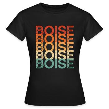Boise Idaho - T-shirt Femme - noir - Devant - AI Model Female 172 dark (172cm)