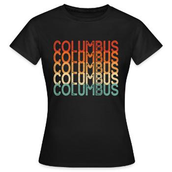 Columbus Géorgie - T-shirt Femme - noir - Devant - AI Model Female 172 dark (172cm)