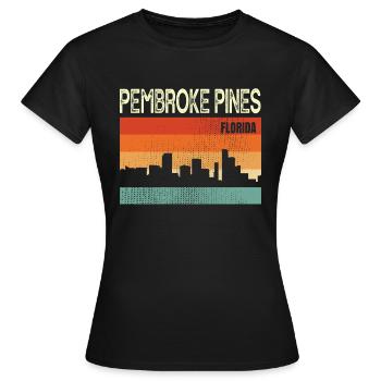 Pin de Pembroke - T-shirt Femme - noir - Devant - AI Model Female 172 dark (172cm)