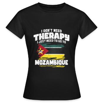 Mozambique - T-shirt Femme - noir - Devant - AI Model Female 172 dark (172cm)