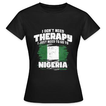 Nigéria - T-shirt Femme - noir - Devant - AI Model Female 172 dark (172cm)