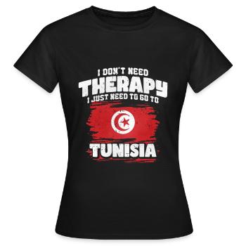 Tunisie - T-shirt Femme - noir - Devant - AI Model Female 172 dark (172cm)